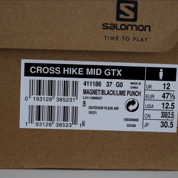 Salomon Cross Hike Mid GTX Gore-Tex Hiking Boots Men 411186 Waterproof US 12.5 main image 11